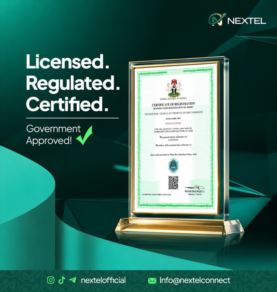 Licensed Regulated Certified Plaque showing Nextel Network CAC registration details