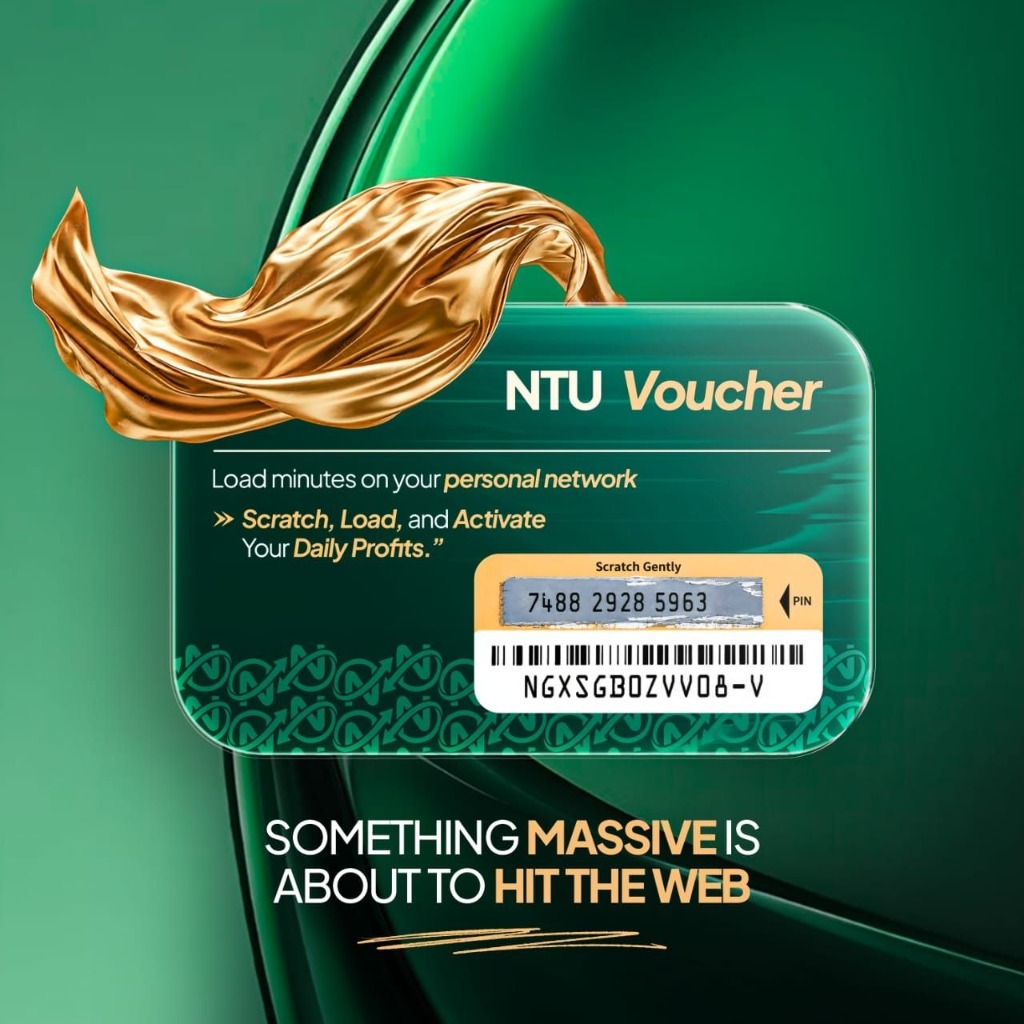 Nextel NTU Voucher Scratch Card showing PIN number and daily profits details