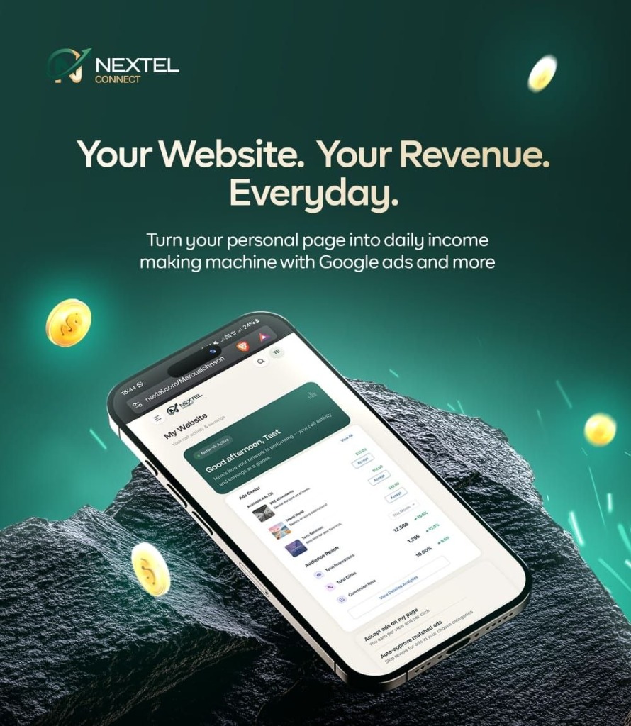 Nextel early adopter personal ad-monetized website mock-up