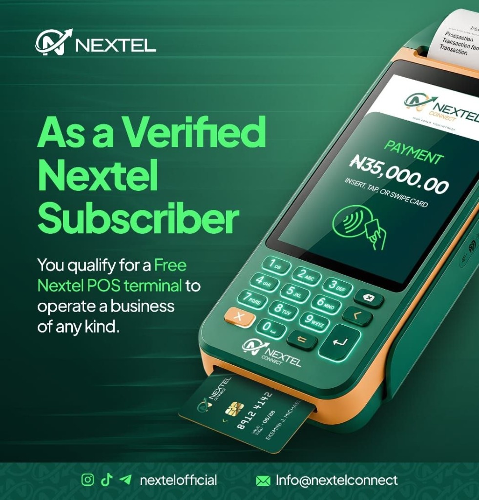 Green Nextel POS Terminal processing transaction